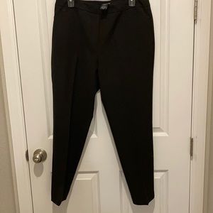 Women Black slacks size 10: Zac & Rachel  creased legs.